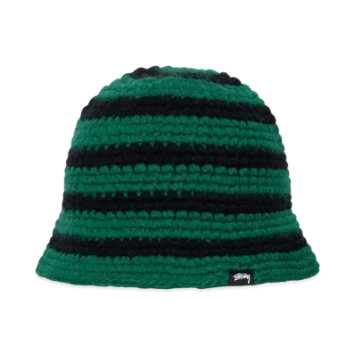 Stussy Swirl Knit Bucket Hat "Forest"