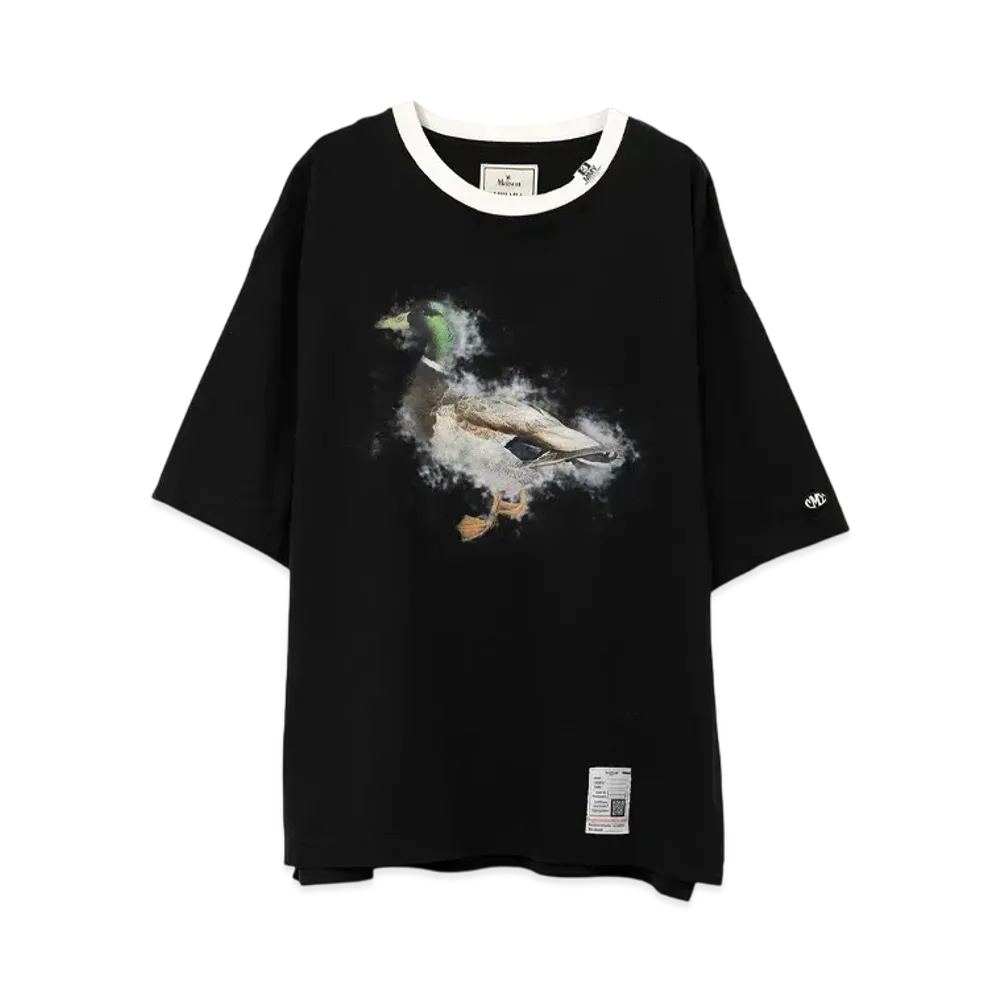 Maison MIHARA YASUHIRO Duck Printed Ringer T-Shirt "Black"