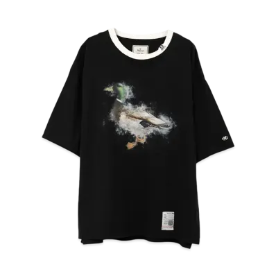 Maison MIHARA YASUHIRO Duck Printed Ringer T-Shirt "Black"