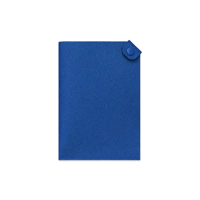 Hermes Tarmac Passport Holder "Blue Royal"