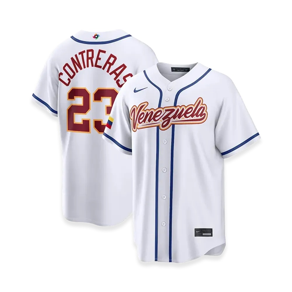 Nike 2026WBC World Baseball Classic William Contreras Venezuela Baseball Home Stadium Jersey "White"