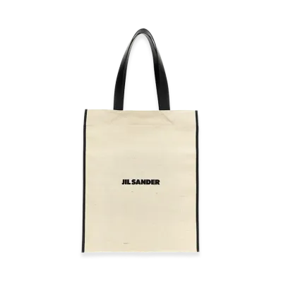 Jil Sander Women's Medium flat Shopping Bag "White"
