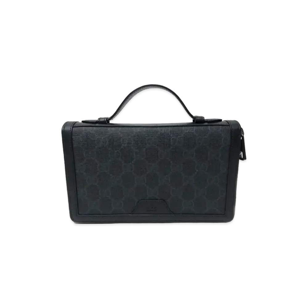 GUCCI GG Supreme Travel Document Case "Black"