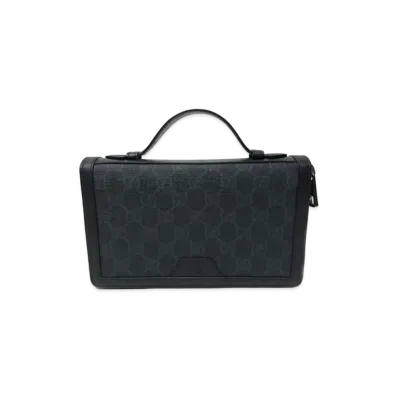 GUCCI GG Supreme Travel Document Case "Black"