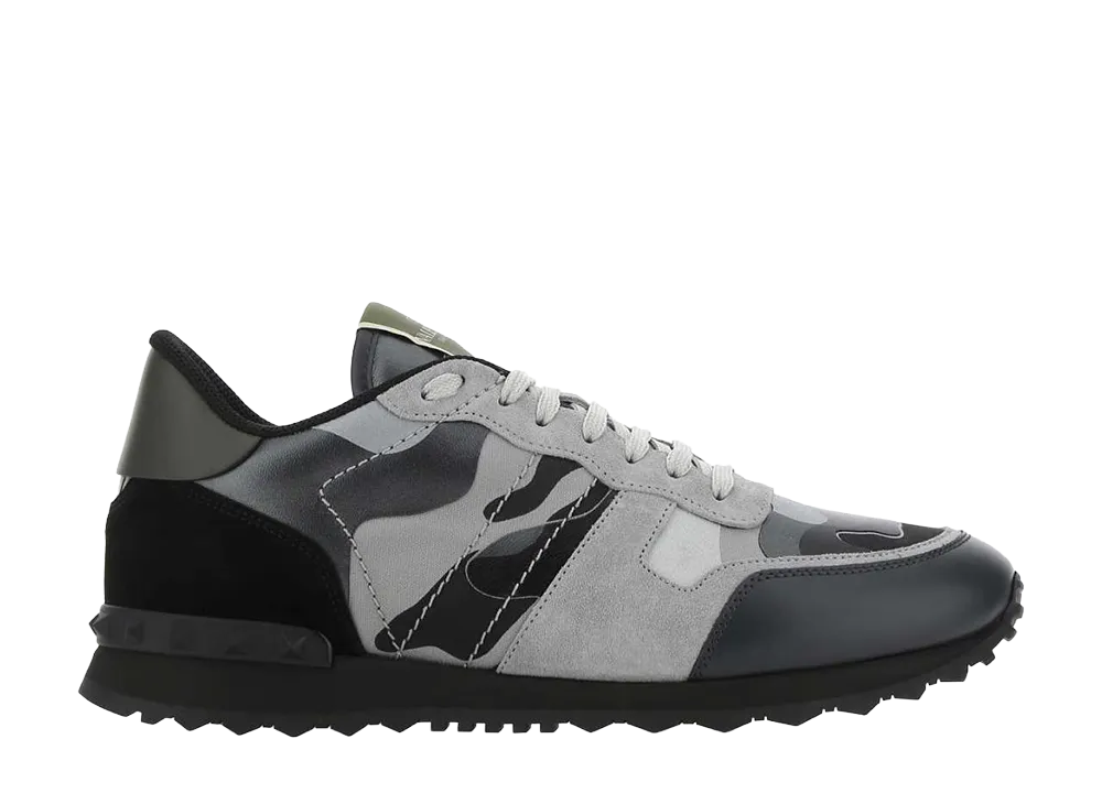Valentino Garavani Multicolor Fabric And Nappa Leather Rockrunner Camouflage Sneakers "Camouflage"