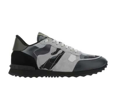 Valentino Garavani Multicolor Fabric And Nappa Leather Rockrunner Camouflage Sneakers "Camouflage"