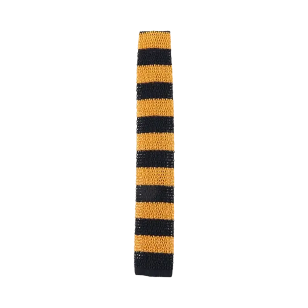 BEAMS Cotton Knit Tie Stripe "Yellow"