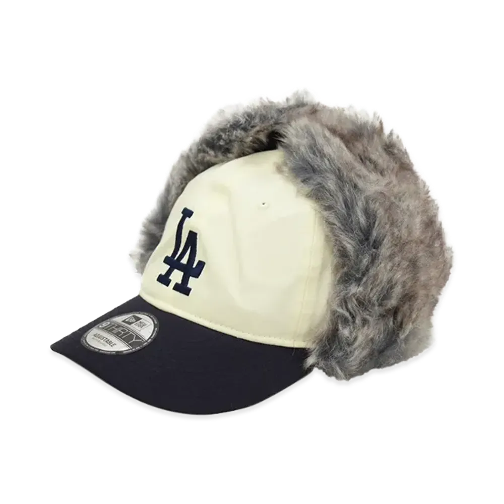 NEW ERA x THE CAP 9Thirty Cozy Flap Los Angeles Dodgers "Chrome White/Navy"