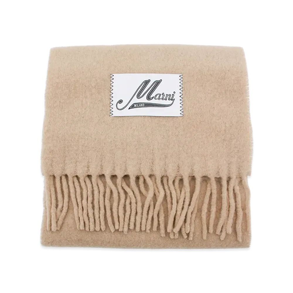 MARNI Women's Logo Patch Scarf "Pink"