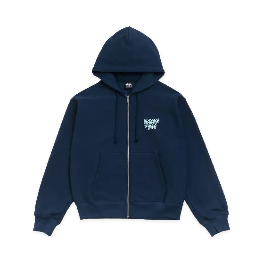 Stussy Peace Increased Zip Hoodie "Navy"
