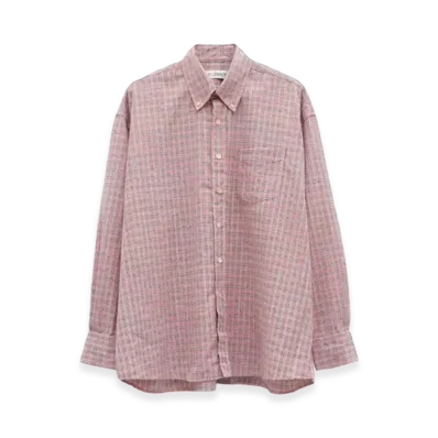 OUR LEGACY Borrowed BD Shirt "Pink Kimble Check"