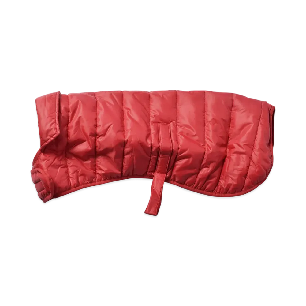 Barbour Baffled Quilted Dog Coat "Brick Red"