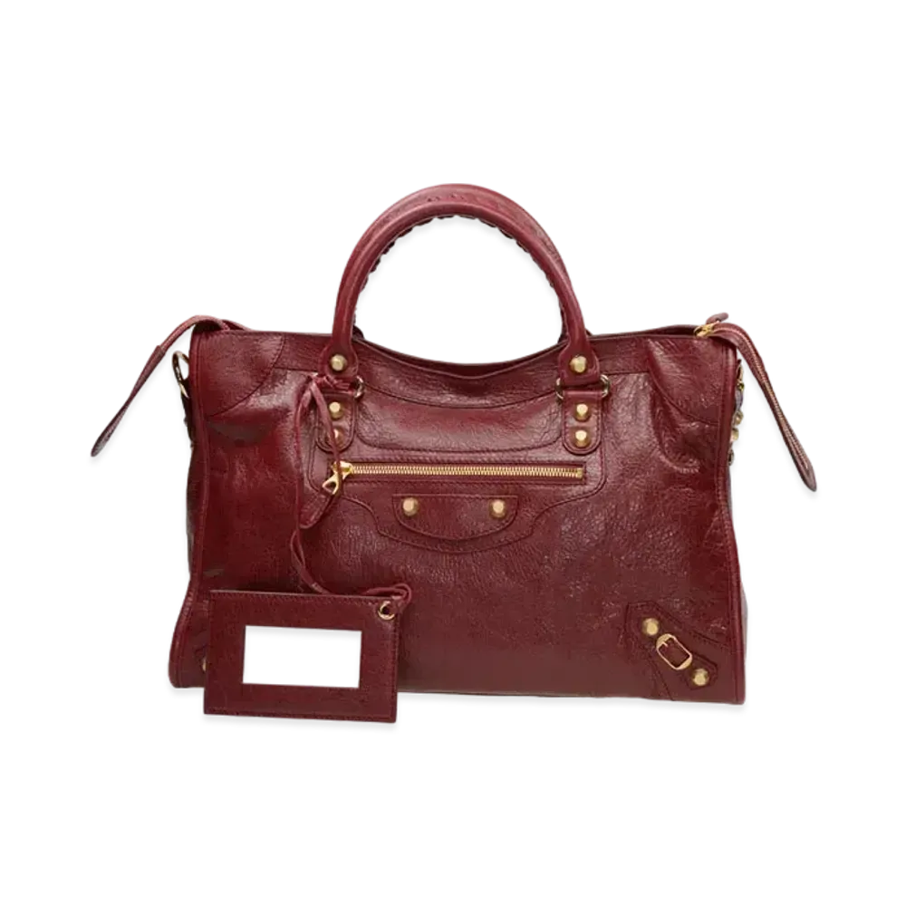 BALENCIAGA Handbag Lambskin "Red"