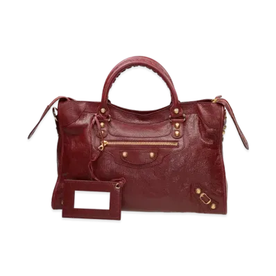 BALENCIAGA Handbag Lambskin "Red"