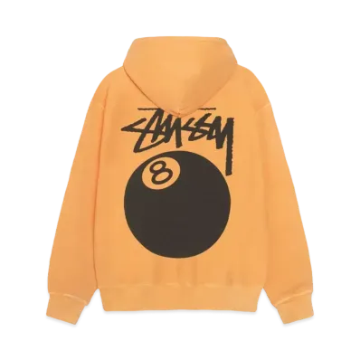 Stussy 8 Ball Pigment Dyed Hoodie "Orange" (FA24)