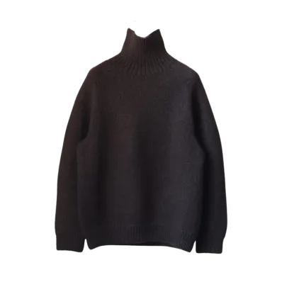 COMOLI Yak Washi Hand Turtleneck Knit - 24AW "Brown"