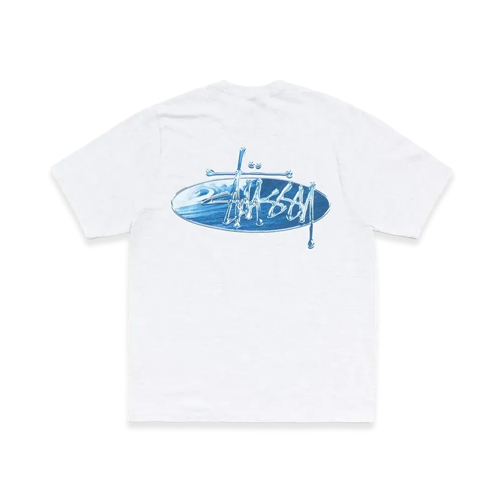 Stussy Wave Oval Tee "Ash Heather"
