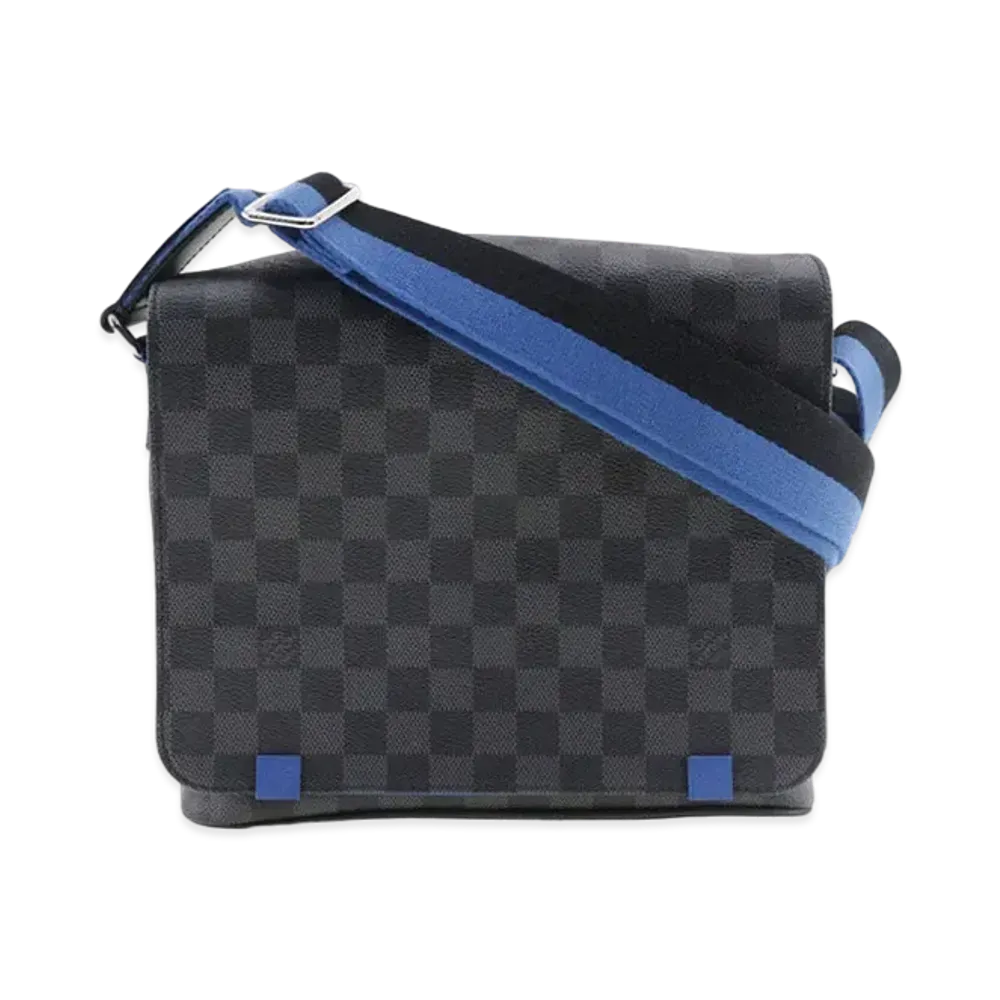 Louis Vuitton District PM NM Messenger Damier Graphit Canvas "Noir/Bleu"