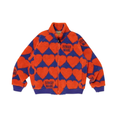 HUMAN MADE Heart Fleece Jacket "Orange"