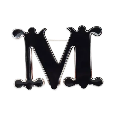 Max Mara Women's Egrege Monogram Brooch "Navy Blue"