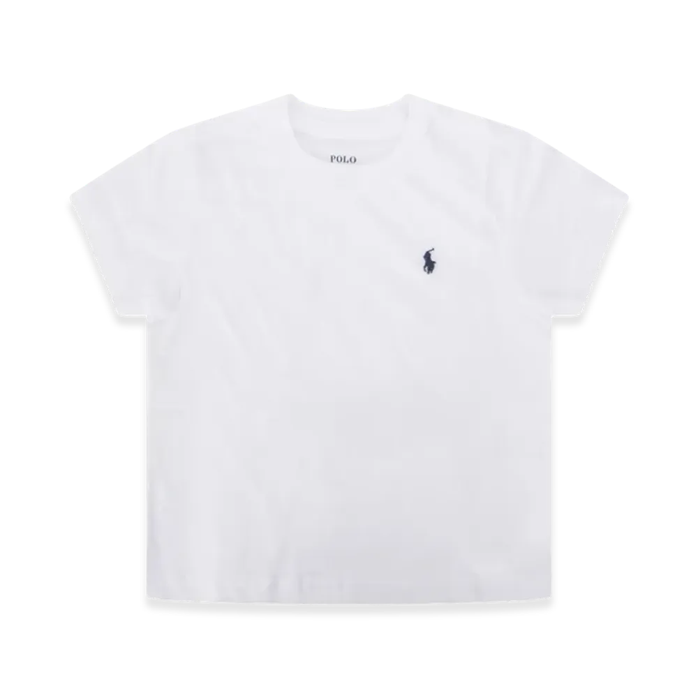 Polo Ralph Lauren Kids Cotton Jersey Crewneck T-Shirt "White"