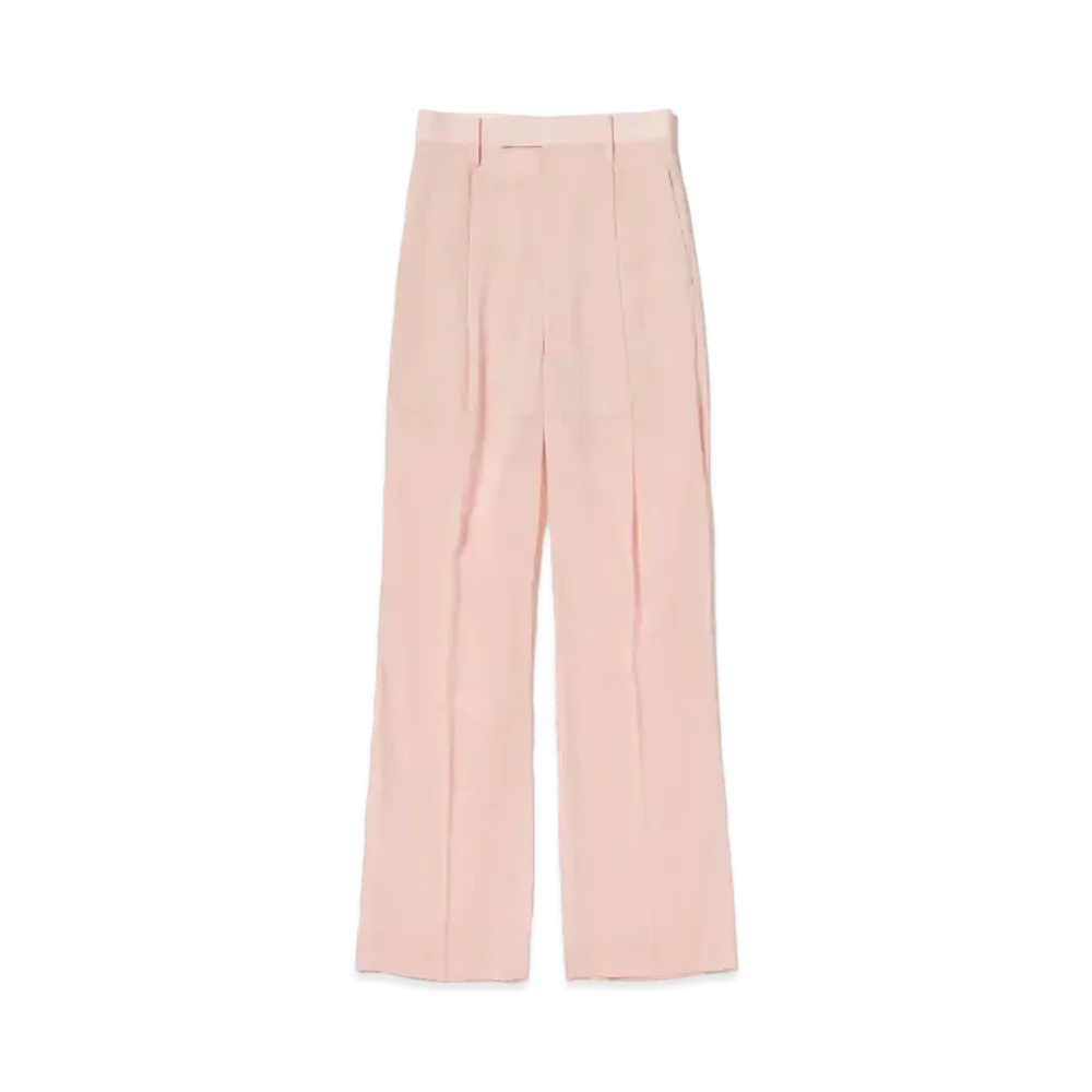AURALEE Hard Twist Finx Organdy Pants "Light Pink Chambray"