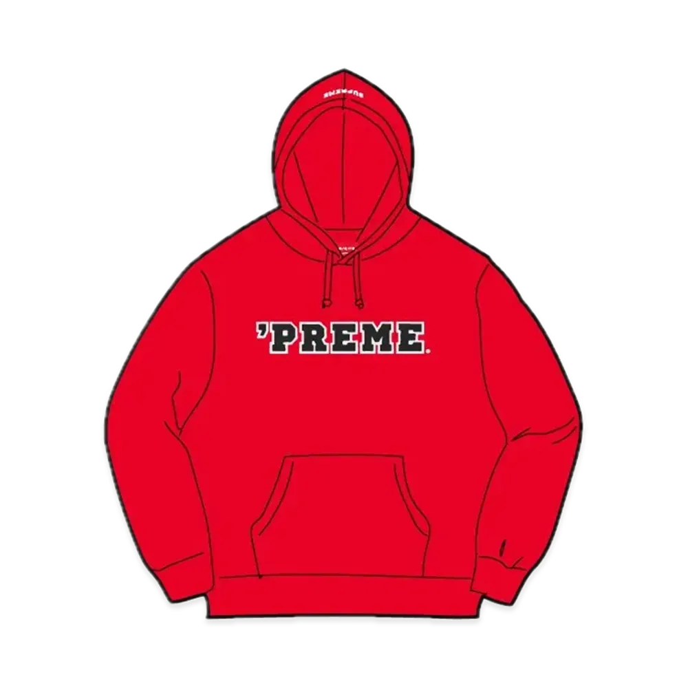 Supreme Preme Hooded Sweatshirt "Red"