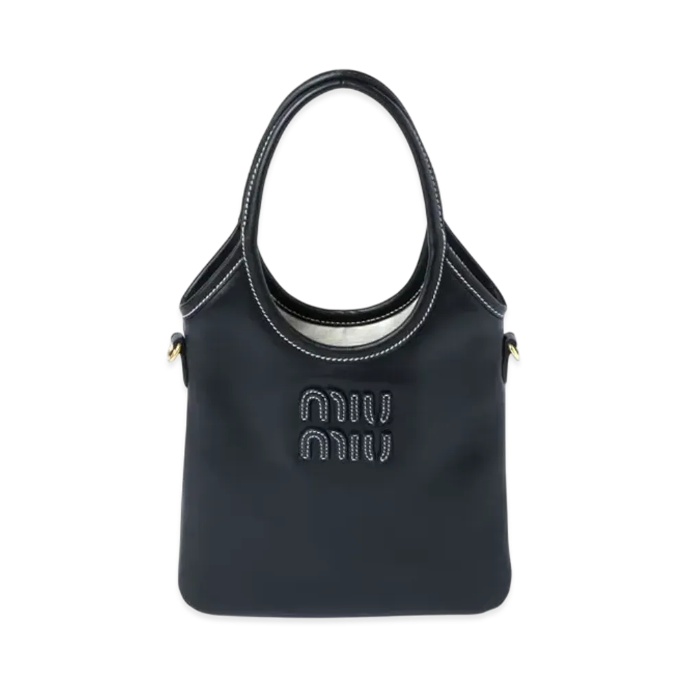 MIUMIU IVY Leather Handbag "Black"