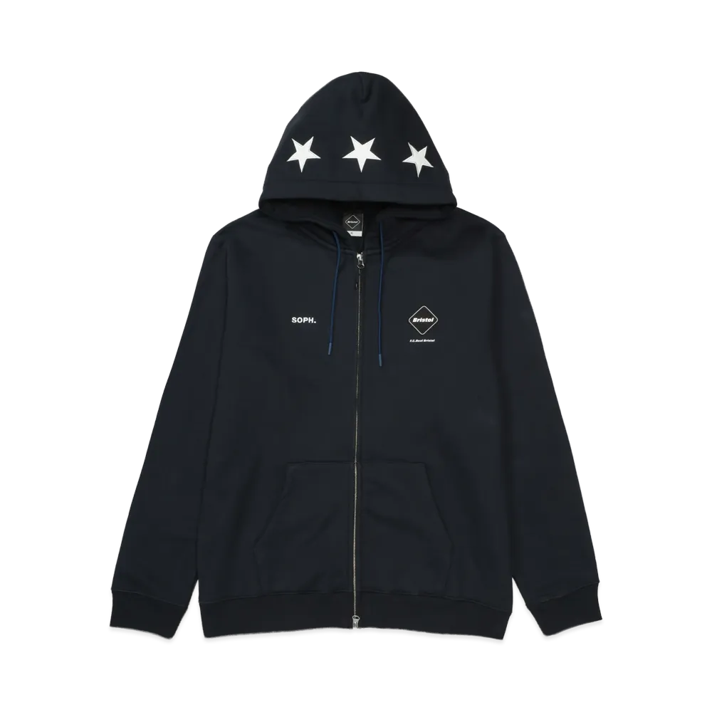 F.C.Real Bristol 5-Star Zip-Up Sweat Hoodie "Navy"
