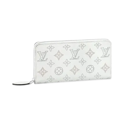 Louis Vuitton Monogram Mahina Zippy Wallet "Snow"