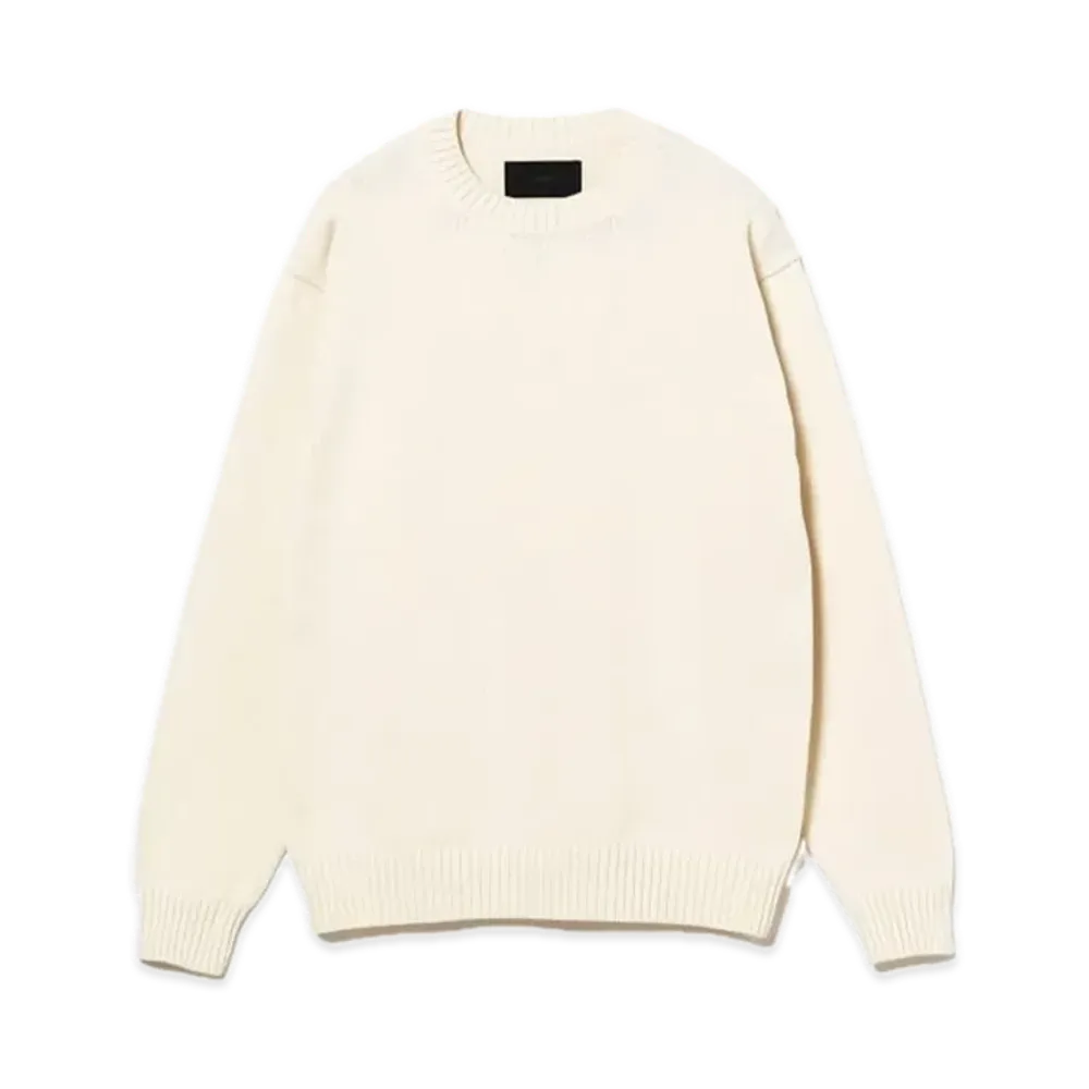 BEAMS 5Gauge Suvin Cotton Crewneck Knit "OffWhite"