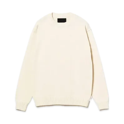 BEAMS 5Gauge Suvin Cotton Crewneck Knit "OffWhite"
