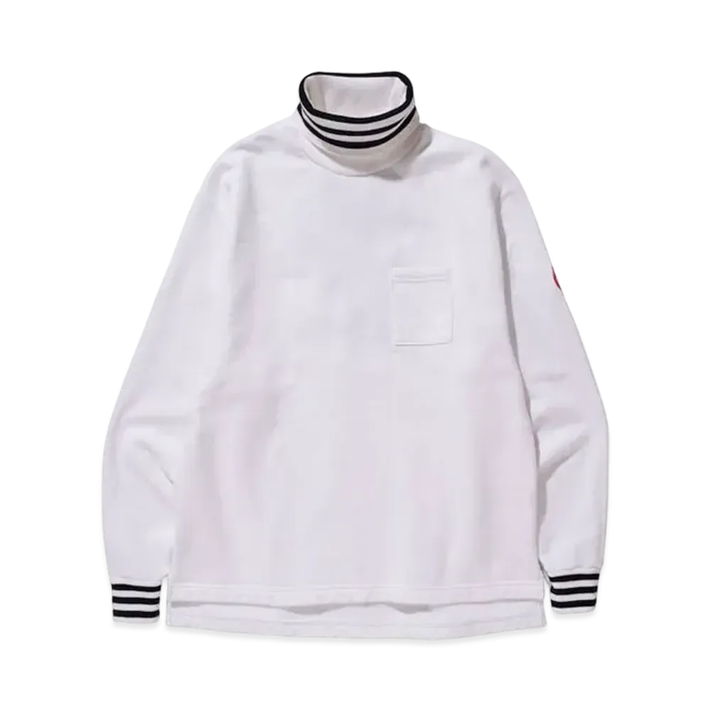 Cav Empt (C.E) HOOP CUFF TURTLE NECK SWEAT "White"