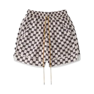 RHUDE Checkered PJ Short "Cream"