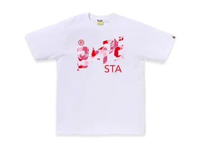 A BATHING APE ABC Camo Bape Sta Tee "White/Pink"