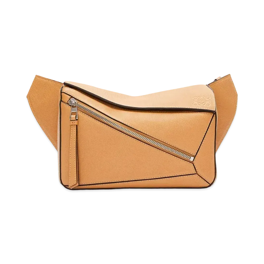 LOEWE Small Puzzle Bumbag In Diamond Calfskin "Warm Desert"