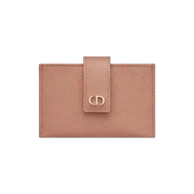 Dior Montenyu Crimson Small Calf Leather 5 Pocket Card Holder "Brown"