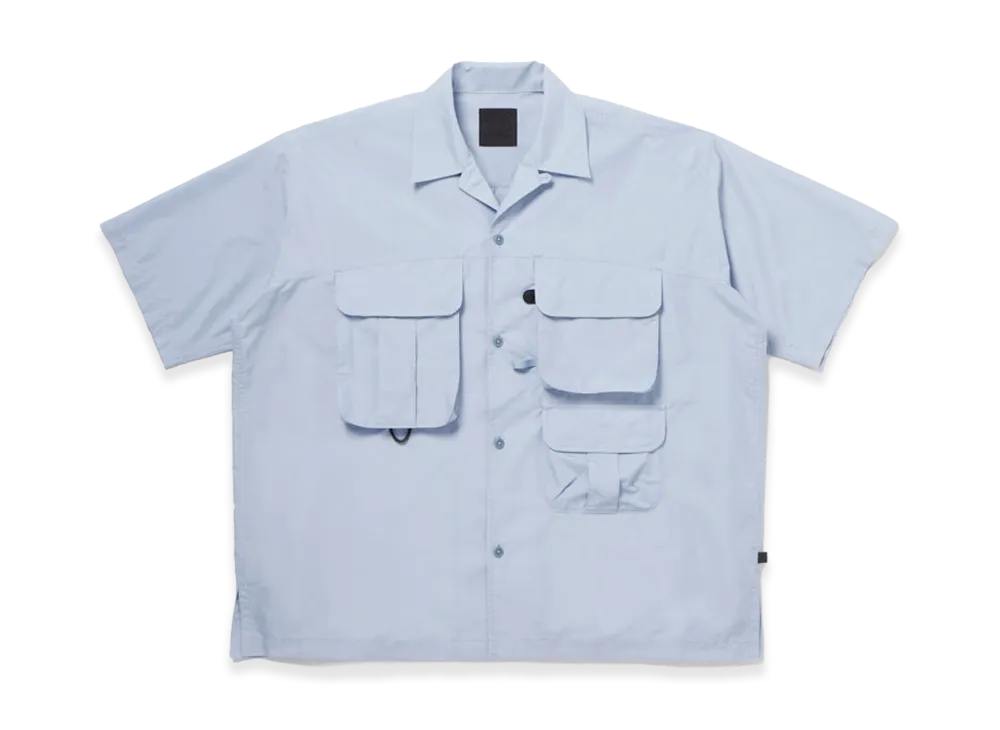 DAIWA PIER39 Women's Tech Multi Tool Pocket Shirt S/S Solid "Ice Blue"
