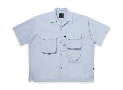 DAIWA PIER39 Women's Tech Multi Tool Pocket Shirt S/S Solid "Ice Blue"