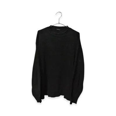 COMOLI Indigo Crew Neck Knit "Black"