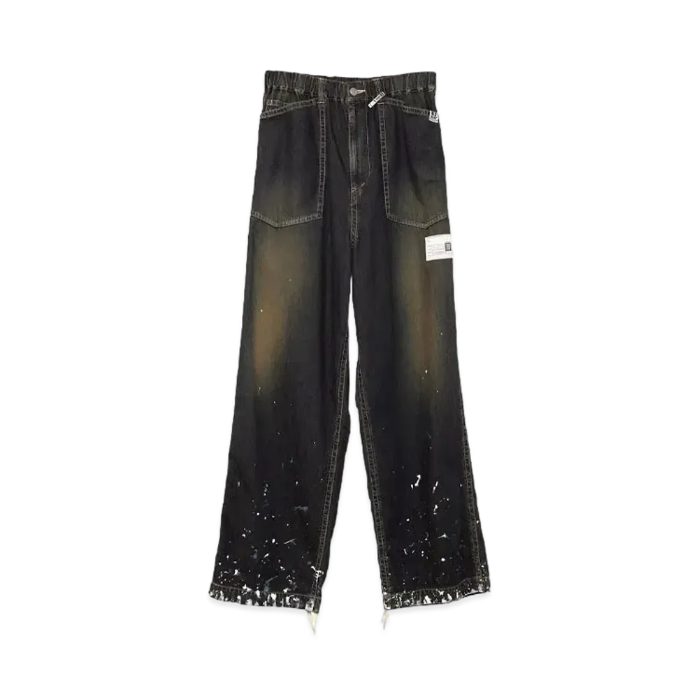 Maison MIHARA YASUHIRO Painted Denim Baker Pants "Indigo"