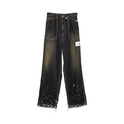 Maison MIHARA YASUHIRO Painted Denim Baker Pants "Indigo"