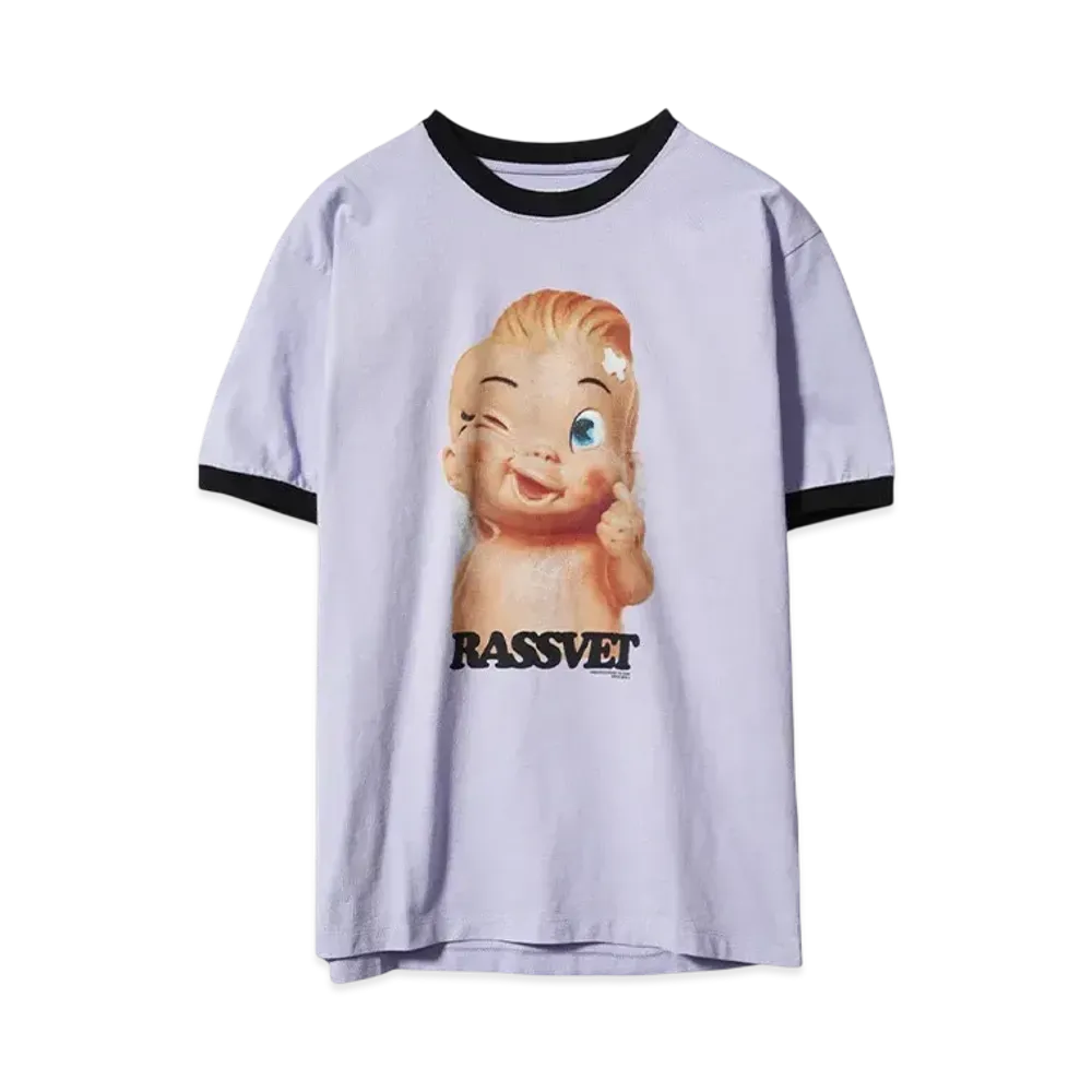 RASSVET MEN MERCI RINGER T-SHIRT KNIT "LAVENDER"