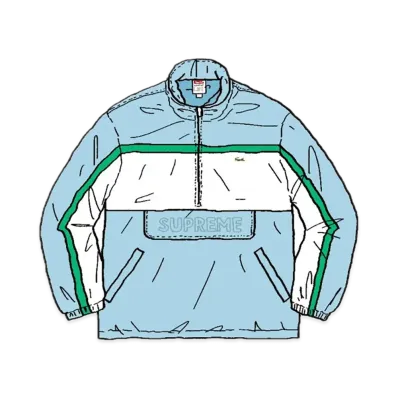 Supreme x LACOSTE Puffy Half Zip Pullover "Blue"