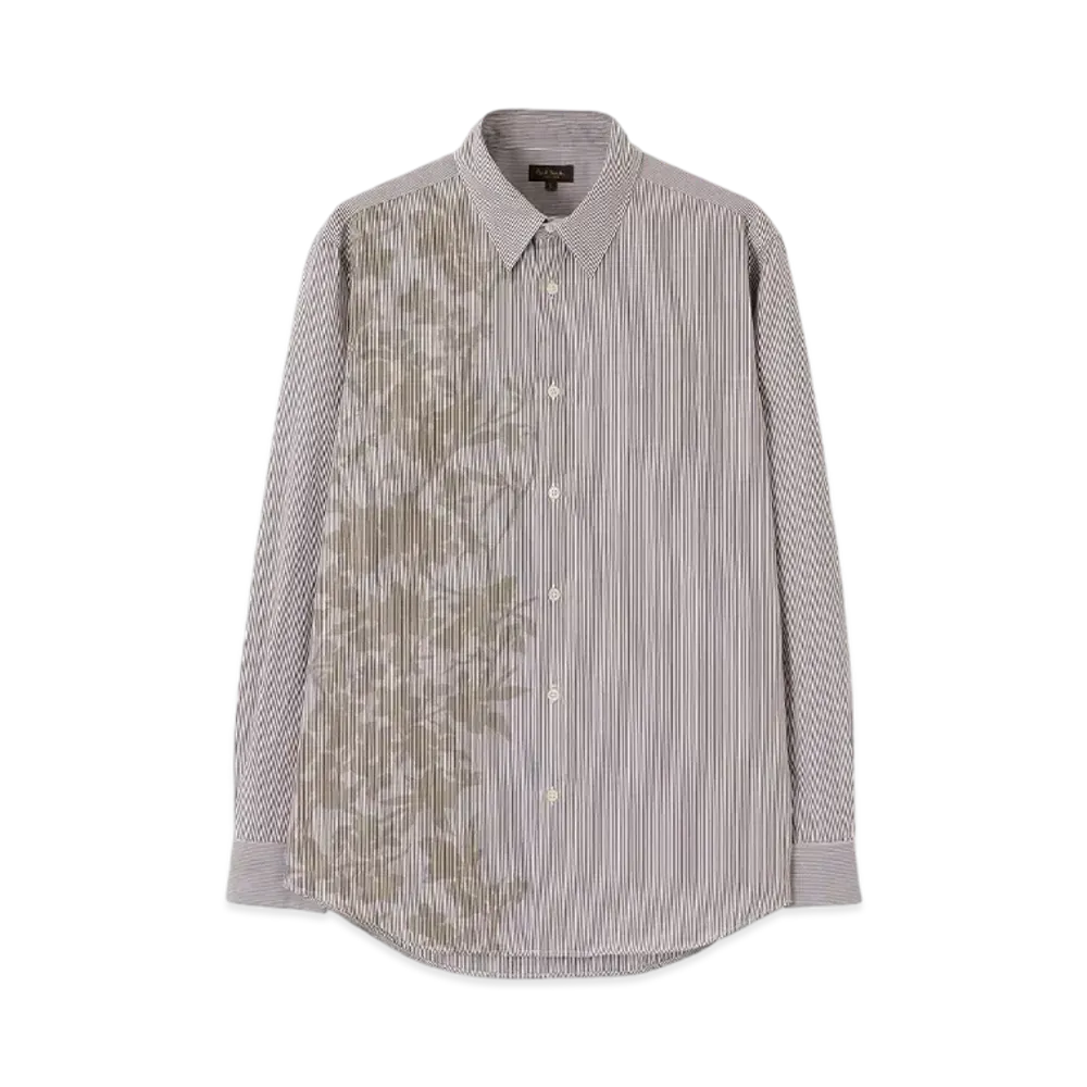 Paul Smith Blossom Silhouette Print Shirt "Brown"
