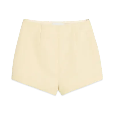 AMI PARIS Wool High-Waisted Mini Shorts "Beurre"