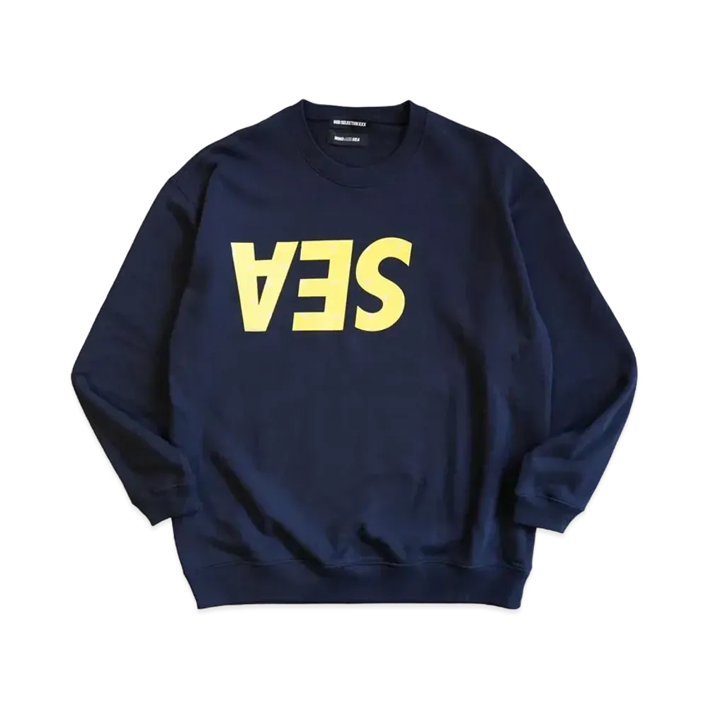 WIND AND SEA x GOD SELECTION XXX Sweat "Navy"