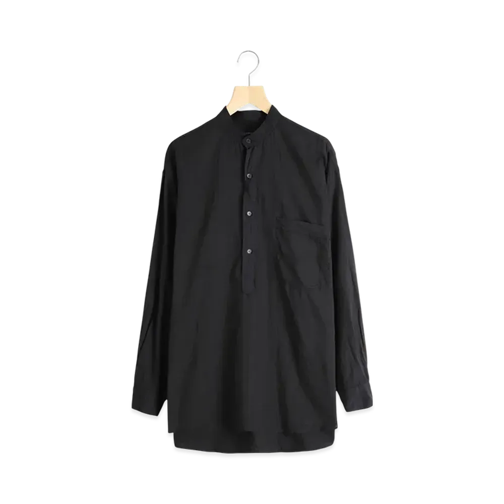 COMOLI Muslin Pullover Shirt "Black"