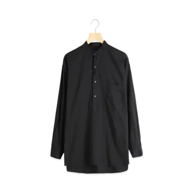 COMOLI Muslin Pullover Shirt "Black"