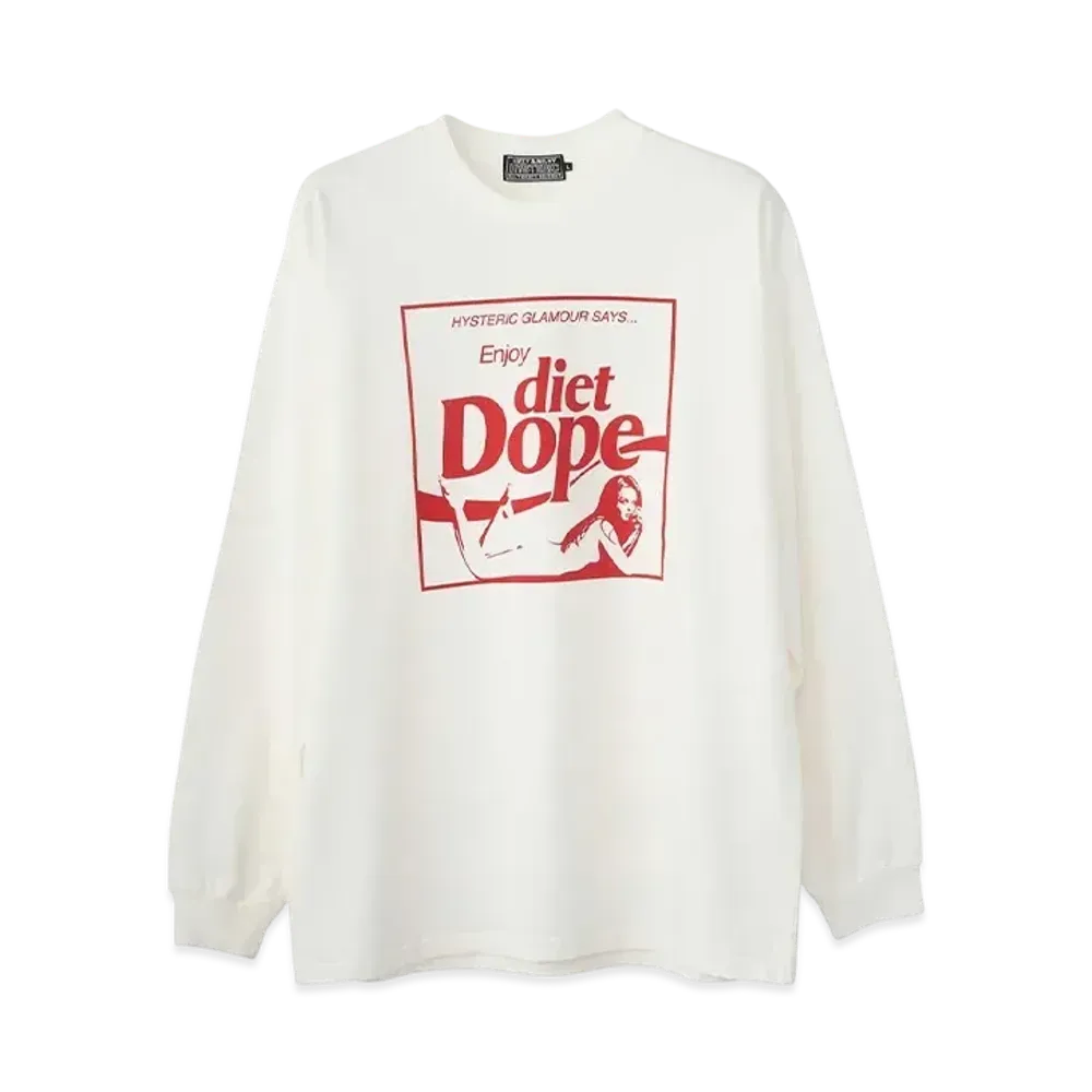 HYSTERIC GLAMOUR Diet Dope T-Shirt "White"